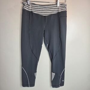 Lululemon Cropped Charcoal Gray Leggings, Size 6